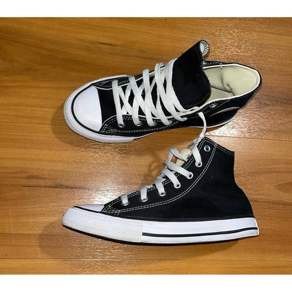 Kids Converse Chuck Taylor All Star High Top Black Lace Up Sneakers